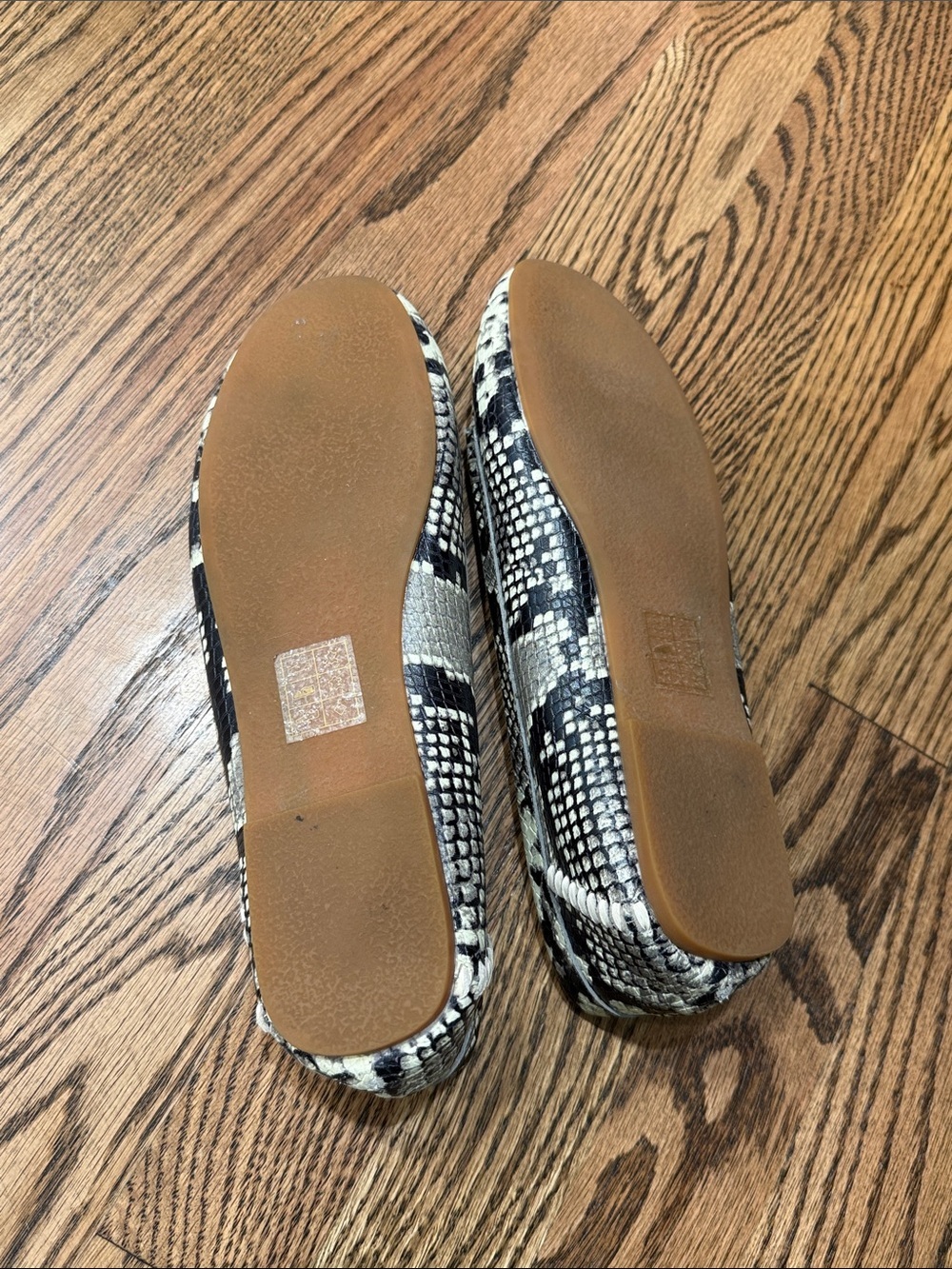 Jack Rogers Leather Snake-Print Braided Moccasins Size 8 - Picture 4 of 6